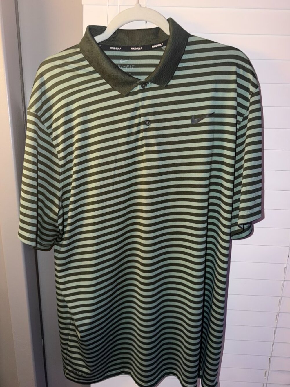 Nike Golf Dri-FIT Victory Polo in Olive Green and Black